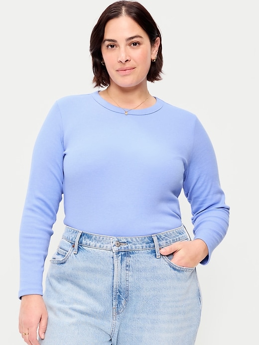 Image number 7 showing, Snug Long-Sleeve Crew-Neck T-Shirt