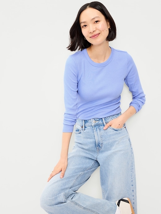 Image number 3 showing, Snug Long-Sleeve Crew-Neck T-Shirt