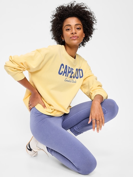 Image number 3 showing, Oversized Graphic Sweatshirt for Women