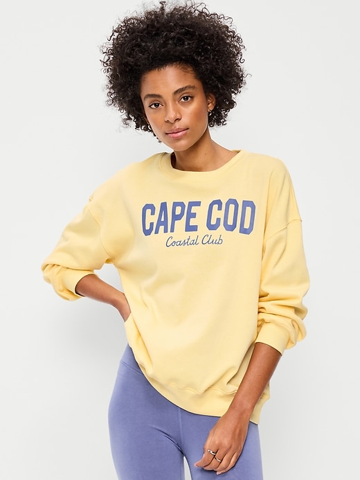 Image number 1 showing, Oversized Graphic Sweatshirt for Women