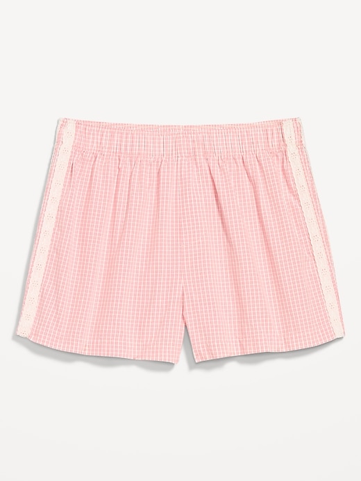 Image number 2 showing, Eyelet-Trim Boxer Pajama Shorts