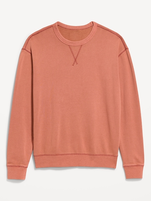 Image number 1 showing, Loose Garment-Washed Crew-Neck Sweatshirt