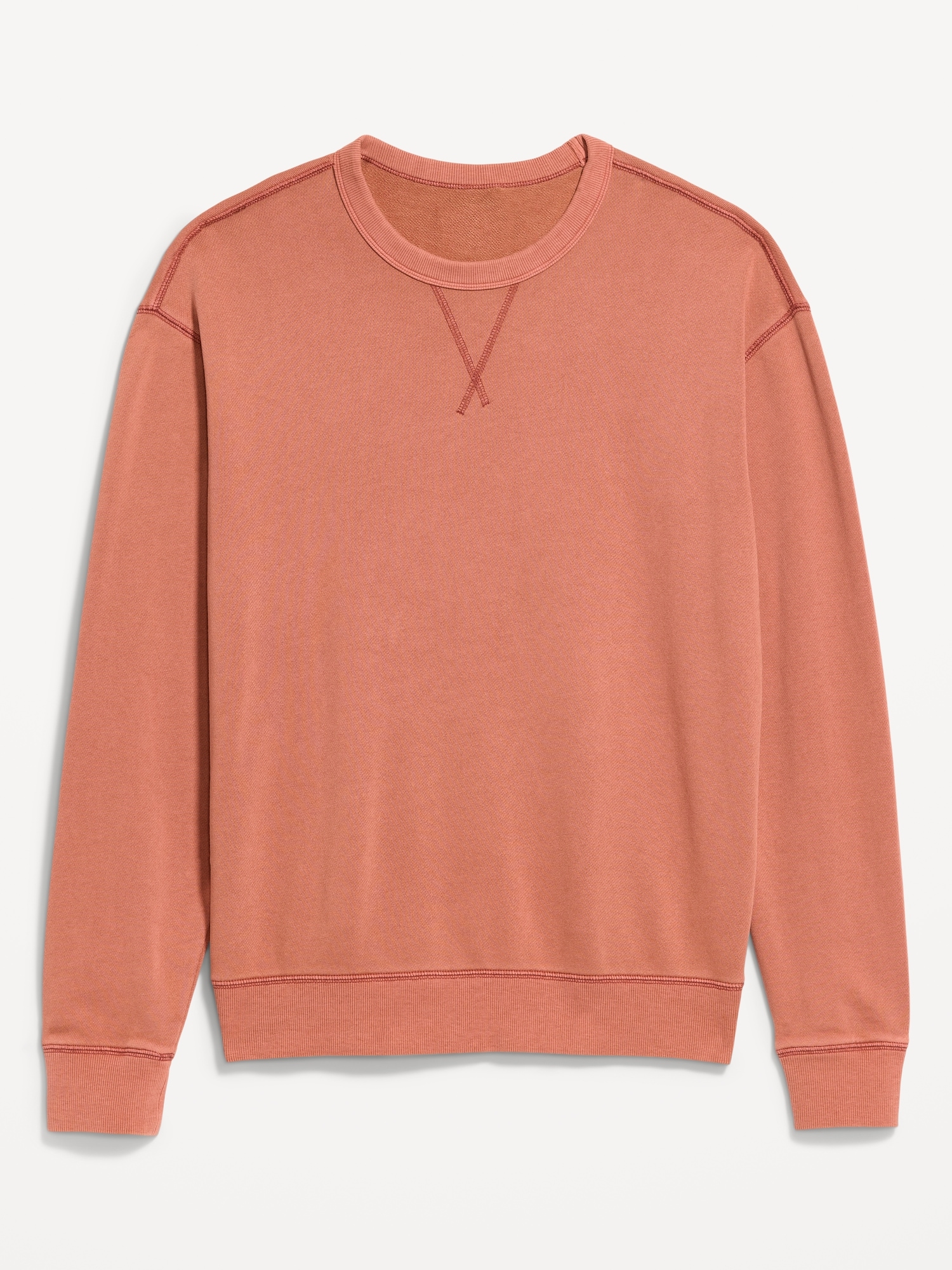 Loose Garment-Washed Crew-Neck Sweatshirt