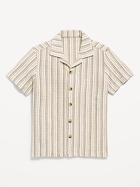 Image number 1 showing, Oversized Short-Sleeve Sweater-Knit Shirt for Boys
