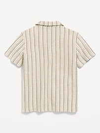 Image number 3 showing, Oversized Short-Sleeve Sweater-Knit Shirt for Boys