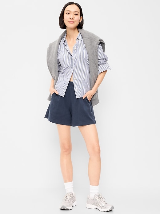 Image number 1 showing, High-Waisted Relaxed Shorts -- 5-inch inseam
