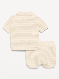 Image number 3 showing, Crochet Sweater-Knit Shirt and Shorts Set for Baby