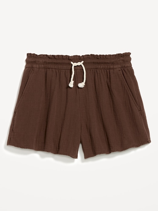 Image number 4 showing, High-Waisted Crinkle Gauze Shorts