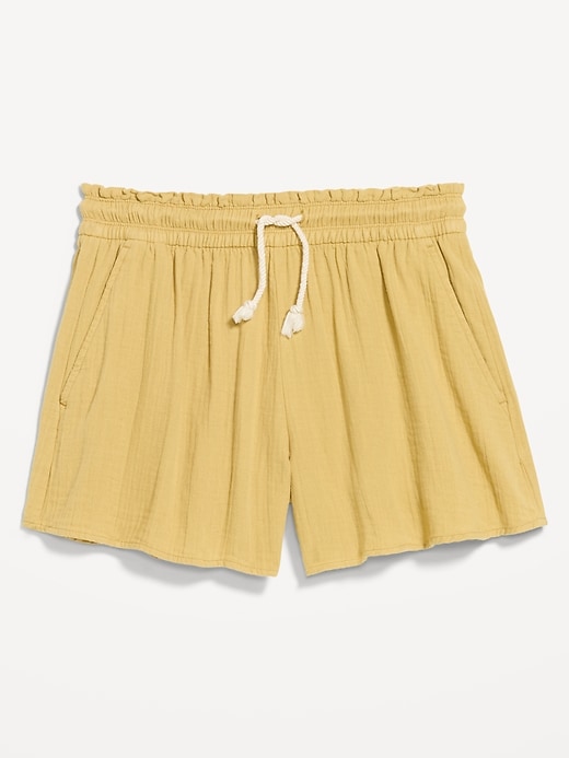 Image number 4 showing, High-Waisted Crinkle Gauze Shorts