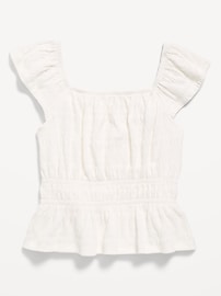 Image number 3 showing, Ruffled Smocked Top for Girls