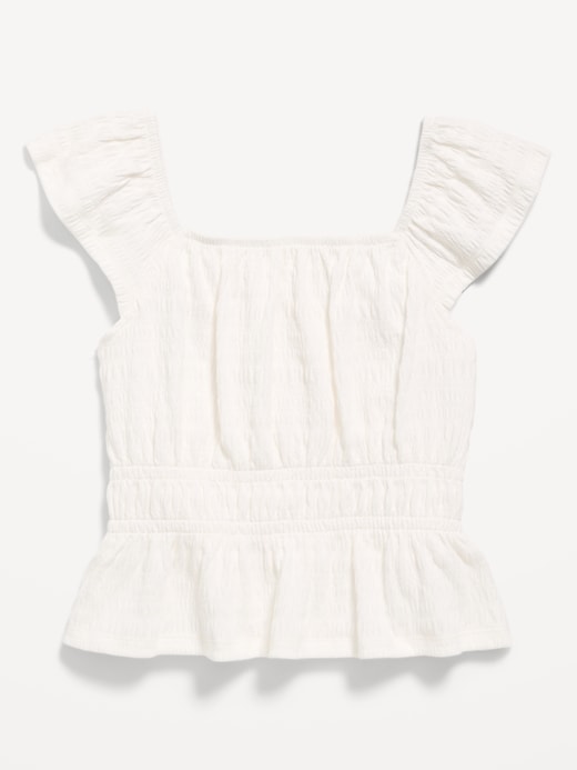 Image number 1 showing, Ruffled Smocked Top for Girls