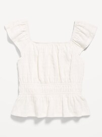 Image number 1 showing, Ruffled Smocked Top for Girls