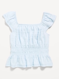 Image number 3 showing, Ruffled Smocked Top for Girls