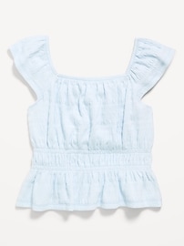 Image number 2 showing, Ruffled Smocked Top for Girls