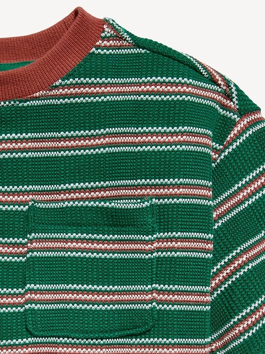 Image number 4 showing, Oversized Short-Sleeve Waffle-Knit T-Shirt for Toddler Boys