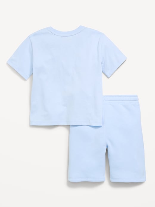 Image number 3 showing, Disney© Mickey Mouse Oversized Graphic T-Shirt and Shorts Set for Toddler Boys