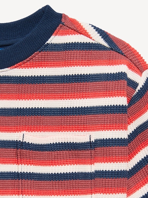 Image number 2 showing, Oversized Short-Sleeve Waffle-Knit T-Shirt for Toddler Boys