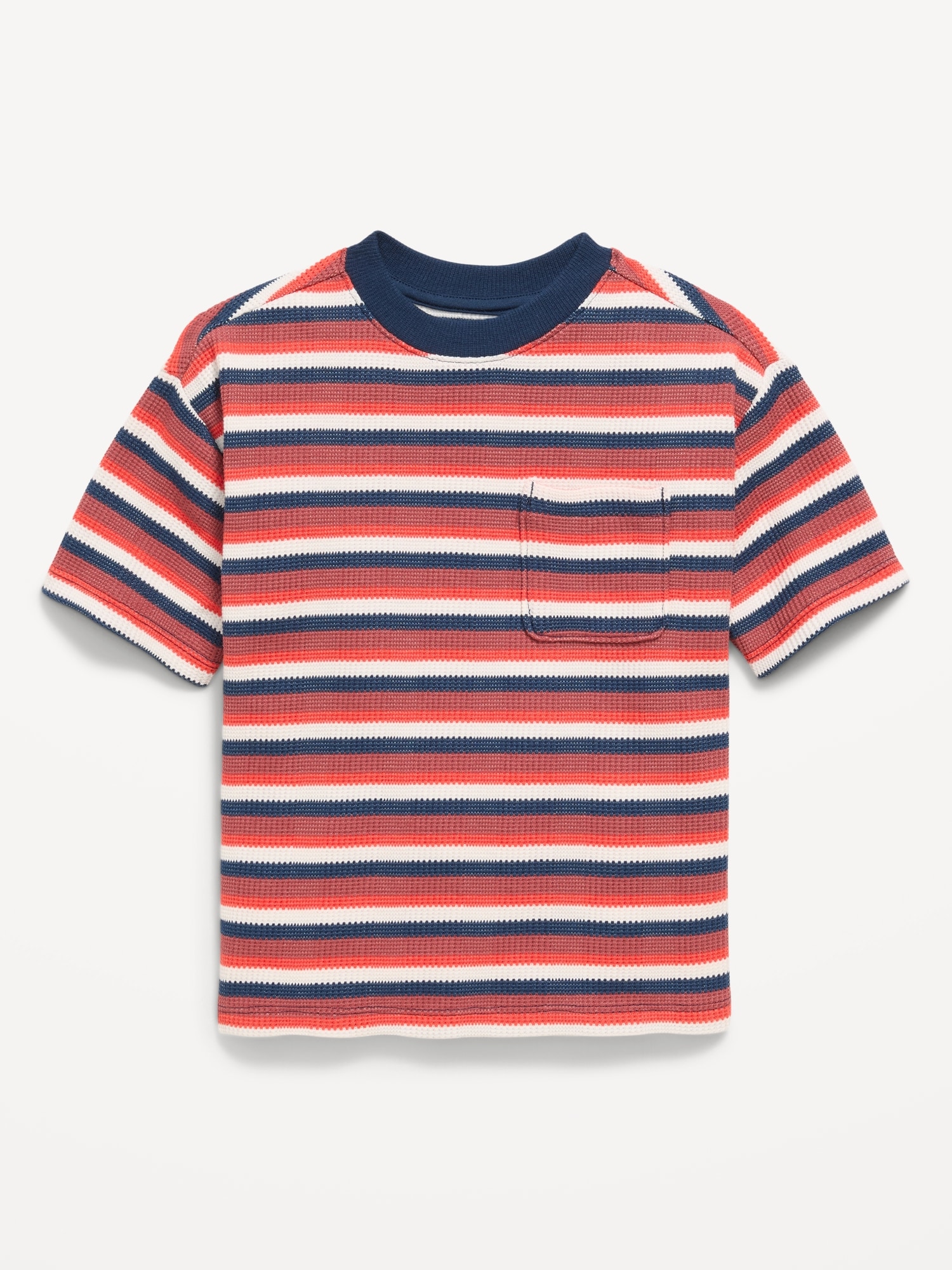 Oversized Short-Sleeve Waffle-Knit T-Shirt for Toddler Boys