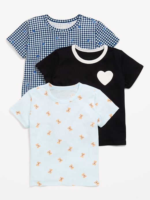 Image number 1 showing, Softest Short-Sleeve T-Shirt 3-Pack for Girls