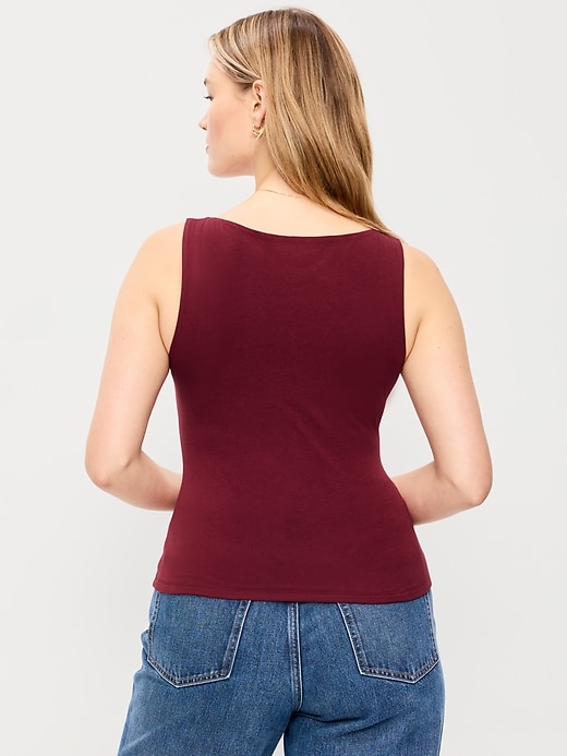 Image number 6 showing, Hug Double-Layer Boat-Neck Top