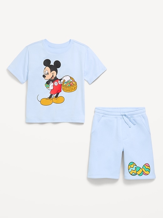 Image number 4 showing, Disney© Mickey Mouse Oversized Graphic T-Shirt and Shorts Set for Toddler Boys