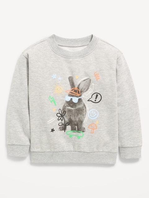Oversized Long-Sleeve Graphic Sweatshirt for Toddler Boys