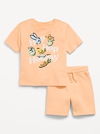 Image number 2 showing, Oversized Graphic T-Shirt and Shorts Set for Toddler Boys