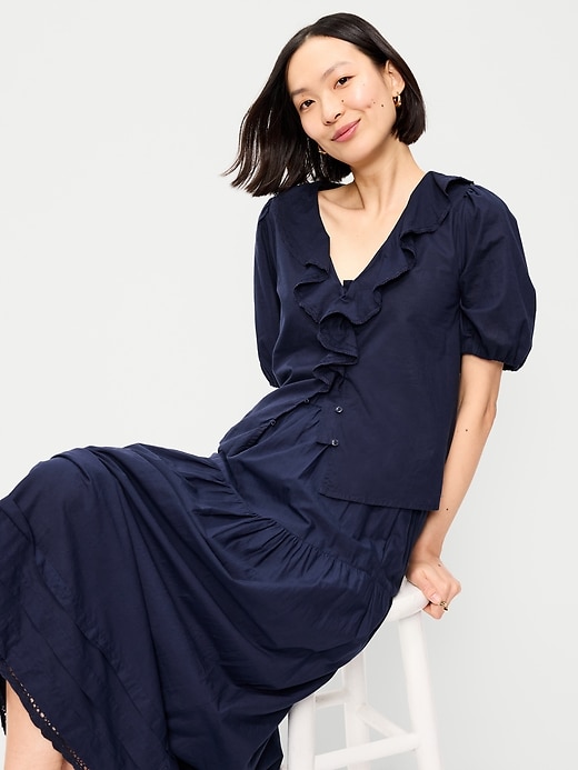 Image number 5 showing, Lace-Trim Maxi Skirt