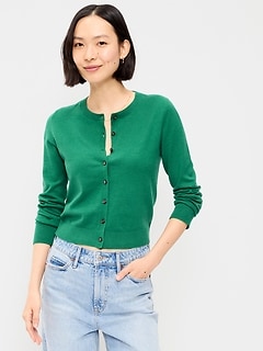 SoSoft Lite Cropped Crew-Neck Cardigan