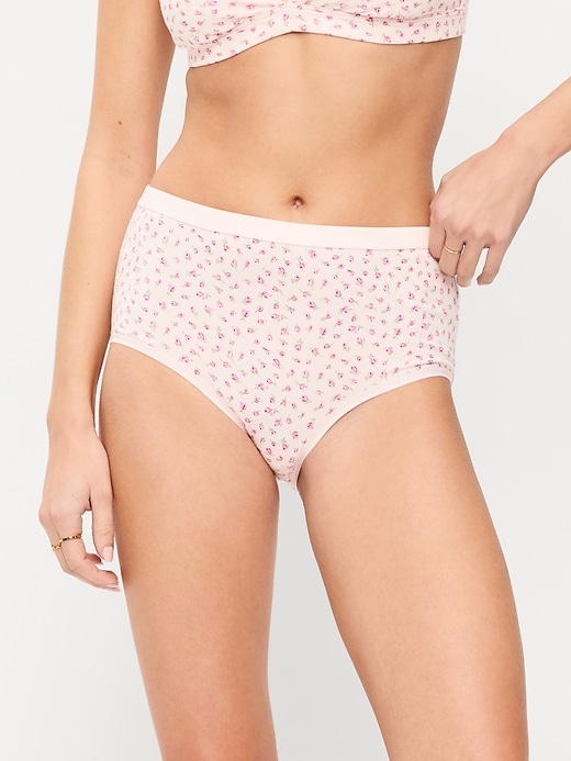 Image number 2 showing, High-Waisted Everyday Brief Cotton Underwear 6-Pack