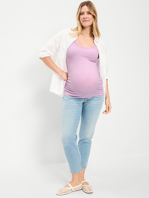 Image number 3 showing, Maternity Scoop-Neck Ribbed Tank Top