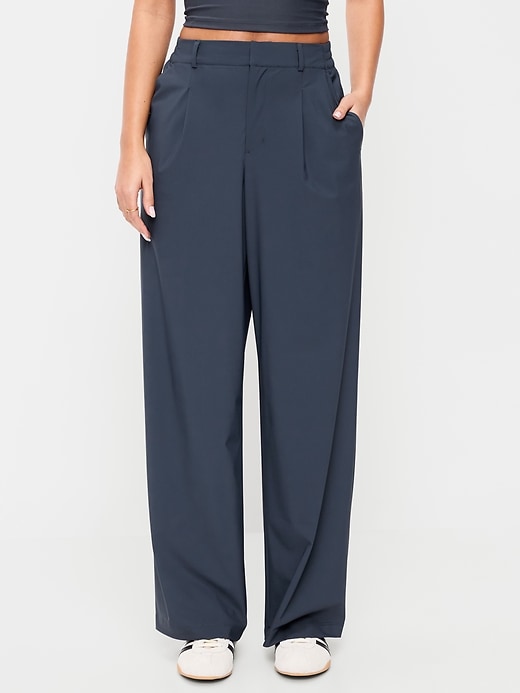 Image number 1 showing, High-Waisted SleekTech Trouser Pants