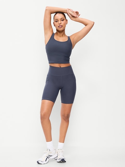 Image number 10 showing, High-Waisted PowerSoft Biker Shorts -- 8-inch inseam