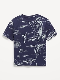 Image number 1 showing, Softest Printed Crew-Neck T-Shirt for Boys