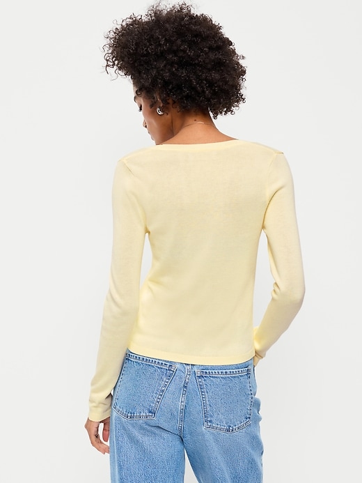 Image number 2 showing, Fitted Scoop-Neck Jersey Sweater