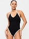 Pique V-Neck Halter Swimsuit - image 2