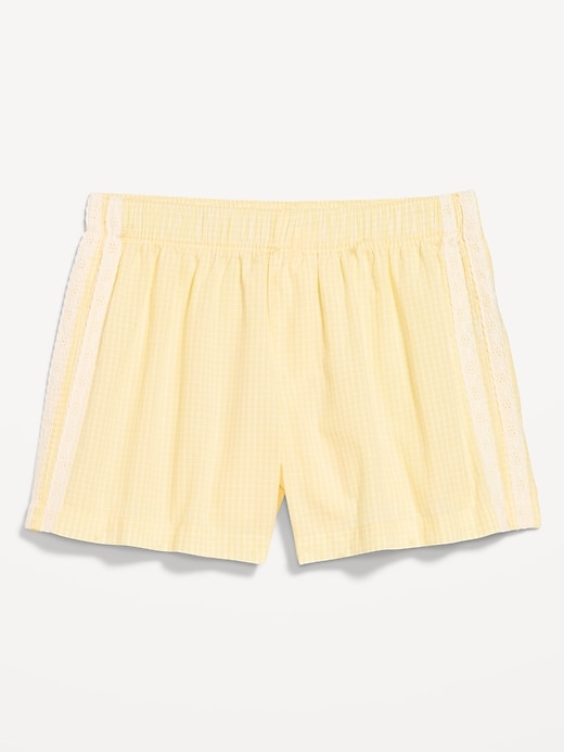 Image number 1 showing, Eyelet-Trim Boxer Pajama Shorts