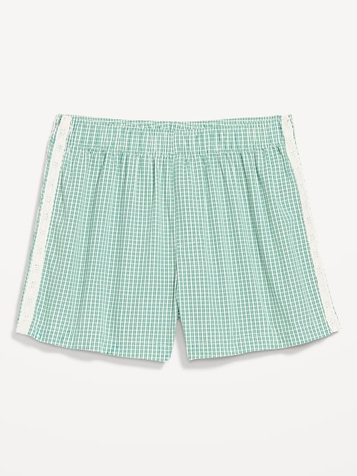 Image number 1 showing, Eyelet-Trim Boxer Pajama Shorts