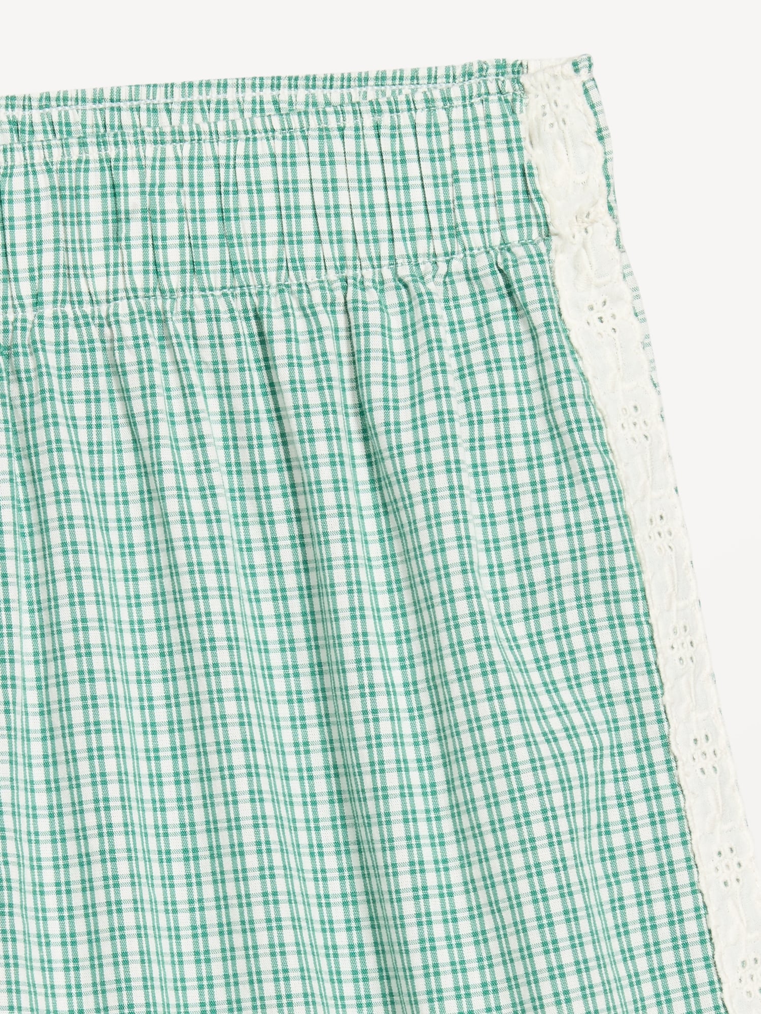 Eyelet-Trim Boxer Pajama Shorts