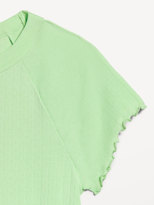 Image number 4 showing, Short-Sleeve Pointelle Sleep Top