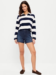 High-Waisted Wow Jean Shorts -- 4-inch inseam