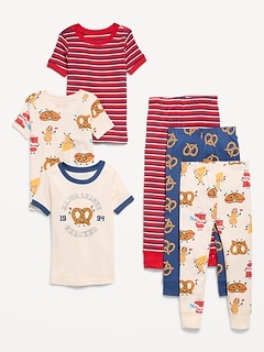 Snug-Fit Graphic Pajama 6-Piece for Toddler & Baby
