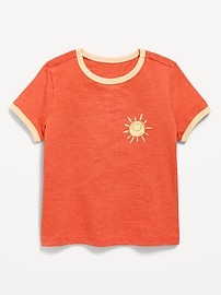 Image number 1 showing, Short-Sleeve Ringer Graphic T-Shirt for Toddler Boys