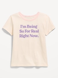Image number 1 showing, Short-Sleeve Graphic T-Shirt for Girls