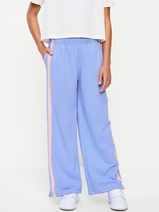 Image number 1 showing, Baggy French-Terry Straight-Leg Retro Sweatpants for Girls