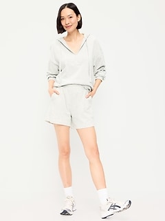 High-Waisted Relaxed Shorts -- 5-inch inseam