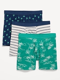 Image number 1 showing, Printed Boxer-Brief Underwear 3-Pack -- 6.25-inch inseam