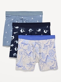 Image number 1 showing, Printed Boxer-Brief Underwear 3-Pack -- 6.25-inch inseam