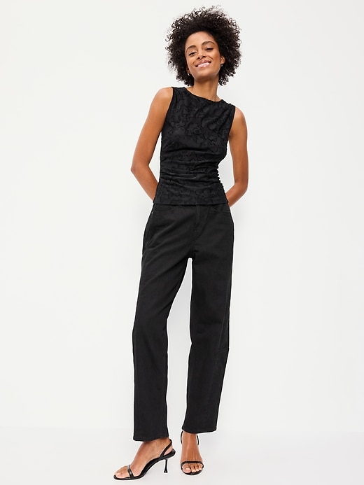 Image number 3 showing, Jacquard Side-Drape Top