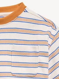 Image number 2 showing, Oversized Short-Sleeve Waffle-Knit T-Shirt for Toddler Boys